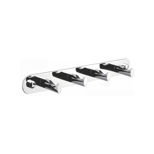 Aqua Rondo Robe Hook With 4 Hooks – Chrome-Bathroom & More | High Quality from Coozify