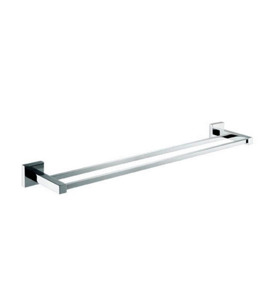 Aqua Piazza 26 Inch Double Towel Bar – Chrome-Bathroom & More | High Quality from Coozify