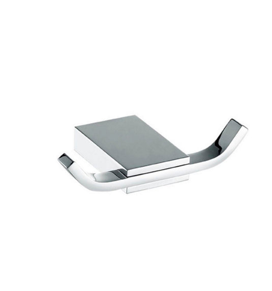 Fino by Kube Bath Double Robe Hook – Chrome-Bathroom & More | High Quality from Coozify
