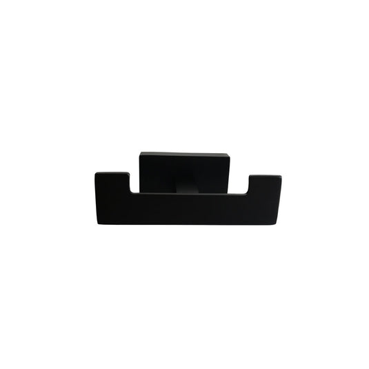 Aqua Plato Double Robe Hook Matte Black-Bathroom & More | High Quality from Coozify