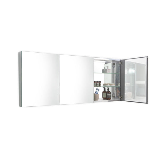 60" Wide Mirrored Medicine Cabinet-Bathroom & More | High Quality from Coozify
