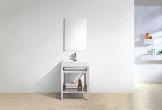 Cisco 24" Stainless Steel Console Bathroom Vanity With White Acrylic Sink-Bathroom & More | High Quality from Coozify