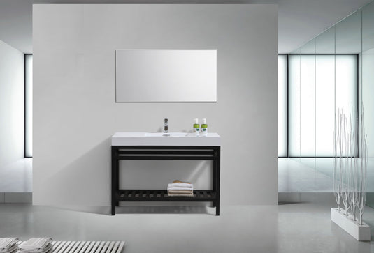 Cisco 48" Stainless Steel Console Bathroom Vanity With White Acrylic Sink-Bathroom & More | High Quality from Coozify