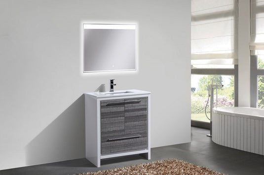 Dolce 30" Floor Mount Bathroom Vanity With White Quartz Countertop With 2 Doors And 1 Drawer AD630-Bathroom & More | High Quality from Coozify