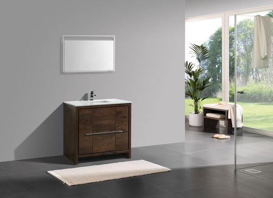 Dolce 36" Floor Mount Bathroom Vanity With Quartz Countertop With 2 Doors And 2 Drawers AD636-Bathroom & More | High Quality from Coozify