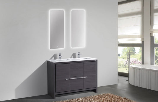 Dolce 48" Double Sink Floor Mount Bathroom Vanity With White Quartz Countertop With 2 Doors And 2 Drawers AD648D-Bathroom & More | High Quality from Coozify