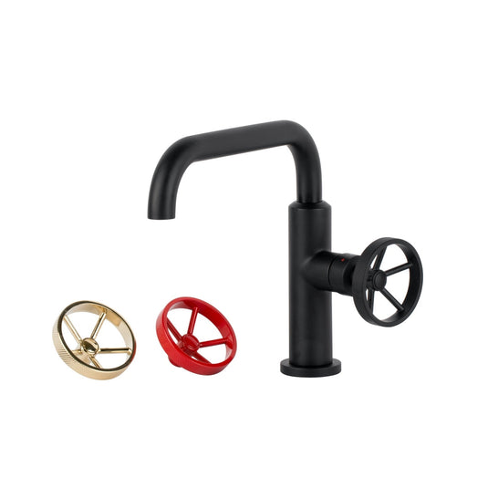 Loft Single Lever Bathroom Vanity Faucet With Side Handle – Matte Black-Bathroom & More | High Quality from Coozify