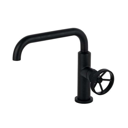Loft Single Lever Bathroom Vanity Faucet With Side Handle – Matte Black-Bathroom & More | High Quality from Coozify