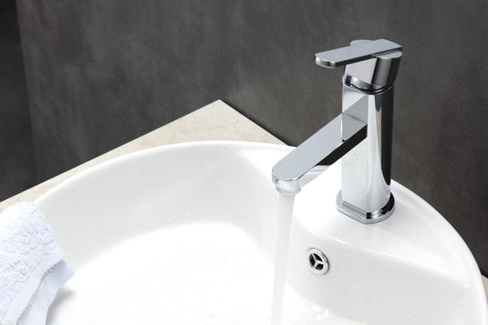 Aqua Roundo Single Hole Mount Bathroom Vanity Faucet Chrome-Bathroom & More | High Quality from Coozify