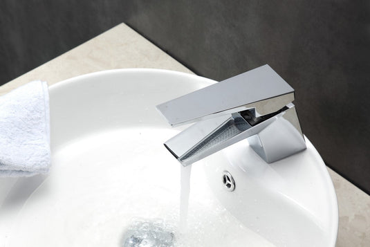 Aqua Siza Single Lever Modern Bathroom Vanity Faucet – Chrome-Bathroom & More | High Quality from Coozify