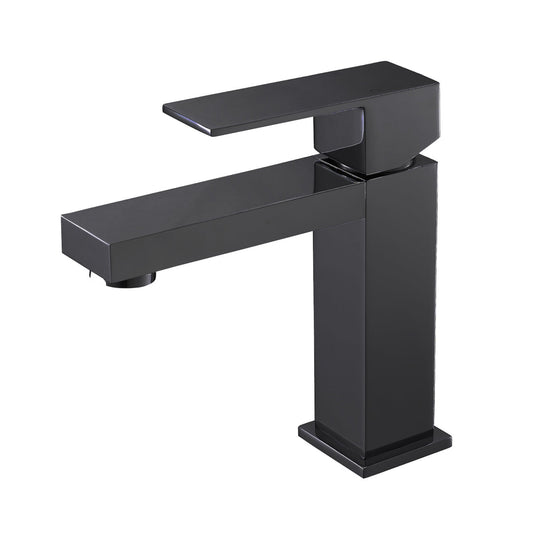 Kubo Single Lever Bathroom Vanity Faucet – Matte Black-Bathroom & More | High Quality from Coozify