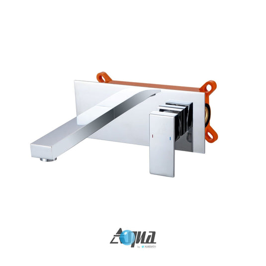 Aqua Squadra Single Lever Wall Mount Faucet - Chrome-Bathroom & More | High Quality from Coozify