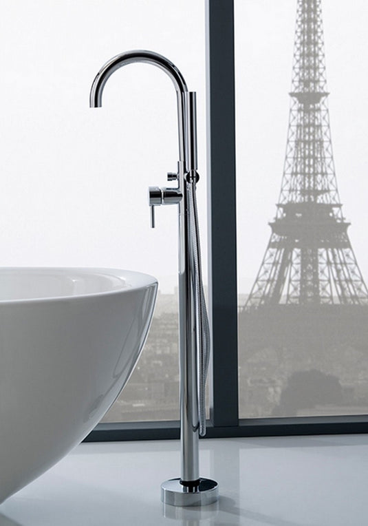 Aqua Ronda Floor Mounted Soaker Bathtub Faucet-Bathroom & More | High Quality from Coozify