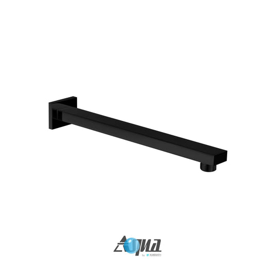 Aqua Piazza by Kube Bath 17 Inch Wall Mount Shower Arm – Matte Black-Bathroom & More | High Quality from Coozify