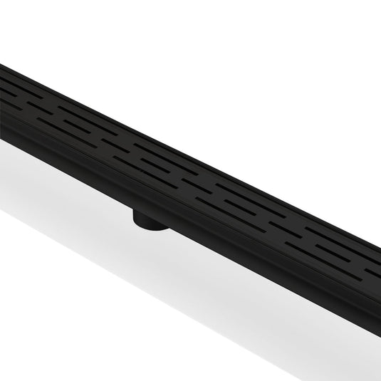 36" Stainless Steel Linear Grate Shower Drain – Matte Black-Bathroom & More | High Quality from Coozify