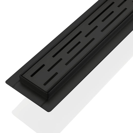 48" Stainless Steel Linear Grate Shower Drain – Matte Black-Bathroom & More | High Quality from Coozify