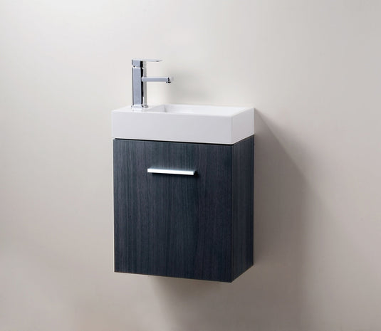 Bliss 18" Wall Mount / Wall Hung Bathroom Vanity With 1 Door-Bathroom & More | High Quality from Coozify