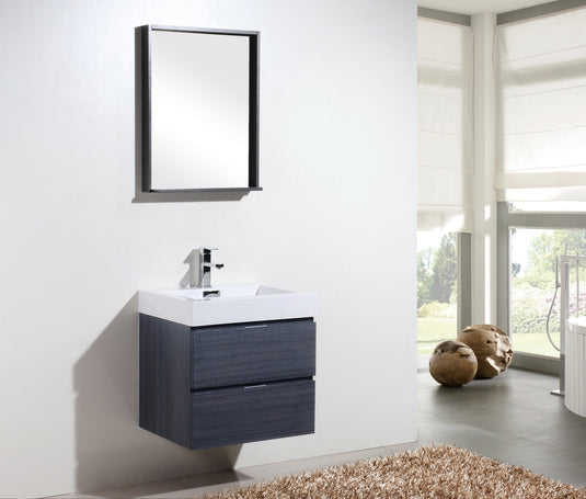 Bliss 24" Wall Mount / Wall Hung Bathroom Vanity With 2 Drawers-Bathroom & More | High Quality from Coozify