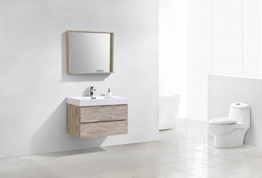 Bliss 36" Wall Mount / Wall Hung Modern Bathroom Vanity With 2 Drawers-Bathroom & More | High Quality from Coozify