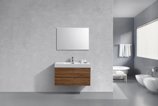 Bliss 40" Wall Mount / Wall Hung Modern Bathroom Vanity With 2 Drawers Acrylic Countertop-Bathroom & More | High Quality from Coozify