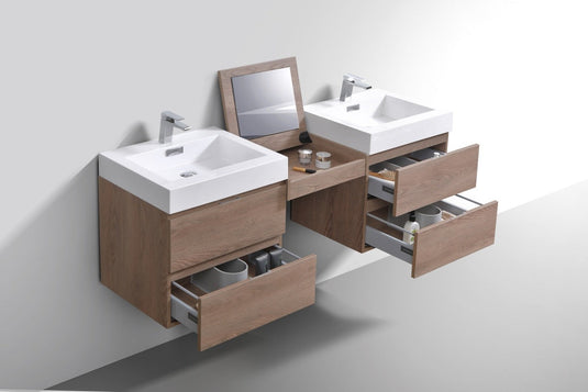 Bliss 68″ Wall Mount Double Sink Modern Bathroom Vanity-Bathroom & More | High Quality from Coozify