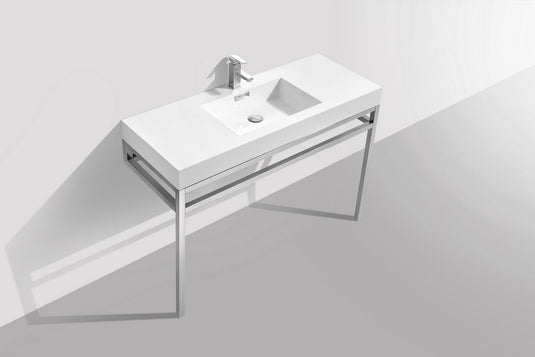 Haus 48" Stainless Steel Console Bathroom Vanity With White Acrylic Sink-Bathroom & More | High Quality from Coozify