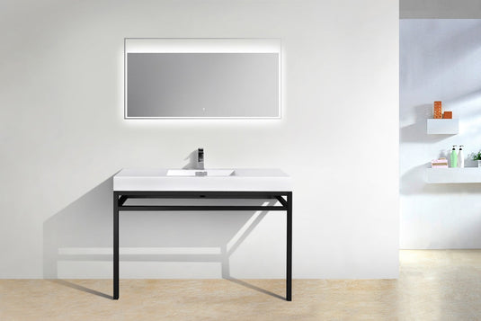 Haus 48" Stainless Steel Console Bathroom Vanity With White Acrylic Sink-Bathroom & More | High Quality from Coozify