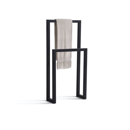 Cisco by Kube Bath Free Standing Towel Rack – Matte Black-Bathroom & More | High Quality from Coozify