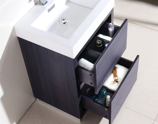 Bliss 24" Floor Mount Free Standing Bathroom Vanity With 2 Drawers-Bathroom & More | High Quality from Coozify