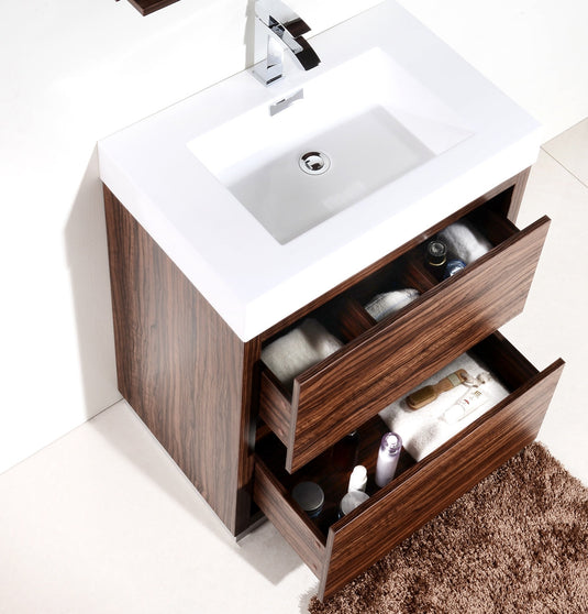 Bliss 30" Floor Mount Free Standing Bathroom Vanity With 2 Drawers-Bathroom & More | High Quality from Coozify