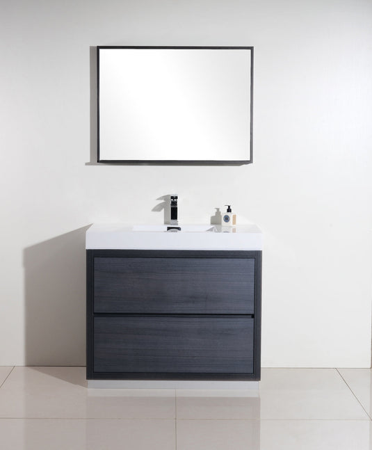 Bliss 40" Floor Mount Free Standing Bathroom Vanity With 2 Drawers and Acrylic Countertop FMB40-Bathroom & More | High Quality from Coozify