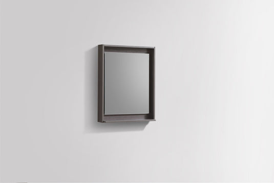 24" Wide Bathroom Mirror With Shelf – Gray Oak-Bathroom & More | High Quality from Coozify
