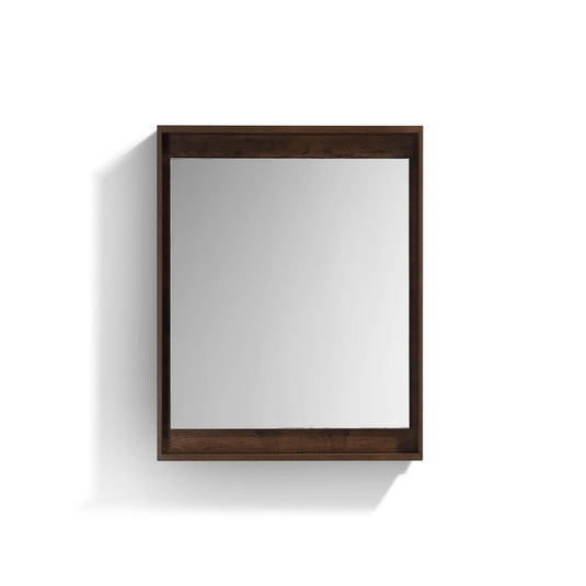 24″ Wide Mirror With Shelf – Rosewood-Bathroom & More | High Quality from Coozify