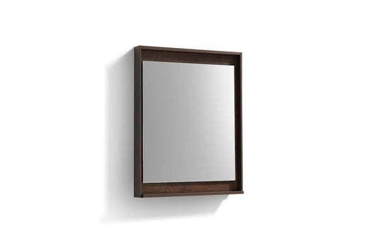 24″ Wide Mirror With Shelf – Rosewood-Bathroom & More | High Quality from Coozify