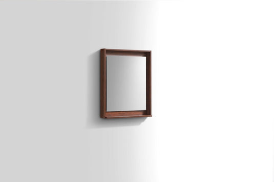 24" Wide Bathroom Mirror With Shelf – Walnut-Bathroom & More | High Quality from Coozify