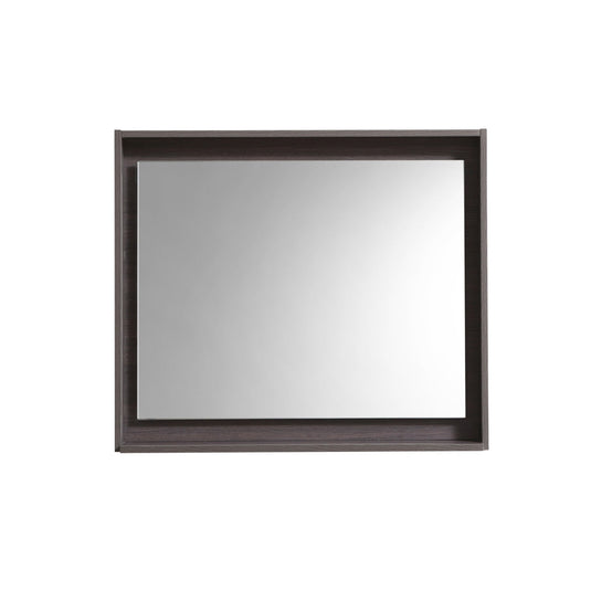 30" Wide Bathroom Mirror With Shelf – Gray Oak-Bathroom & More | High Quality from Coozify