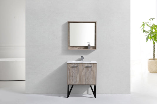 Bosco 30" Bathroom Vanity With White Quartz Countertop With 2 Doors KB30-Bathroom & More | High Quality from Coozify