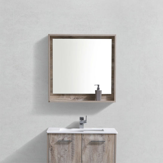 30" Wide Bathroom Mirror With Shelf – Nature Wood-Bathroom & More | High Quality from Coozify