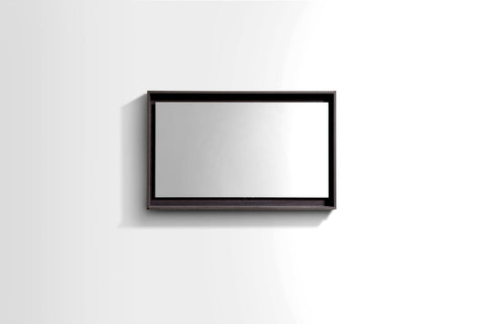 36" Wide Bathroom Mirror With Shelf – High Gloss Gray Oak-Bathroom & More | High Quality from Coozify