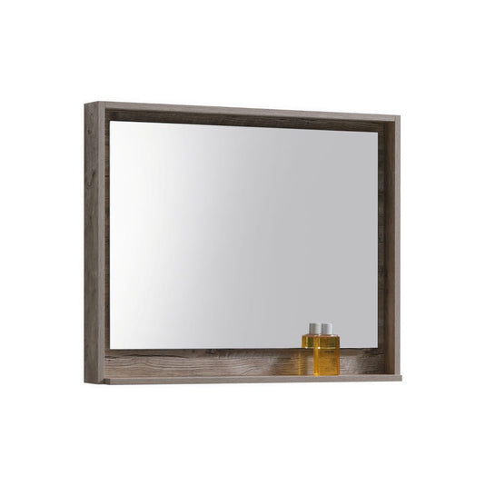 36" Wide Bathroom Mirror With Shelf – Nature Wood-Bathroom & More | High Quality from Coozify