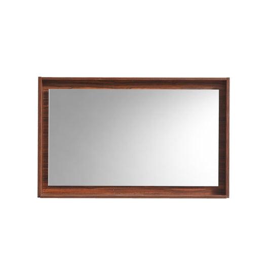 40" Wide Bathroom Mirror With Shelf – Walnut-Bathroom & More | High Quality from Coozify