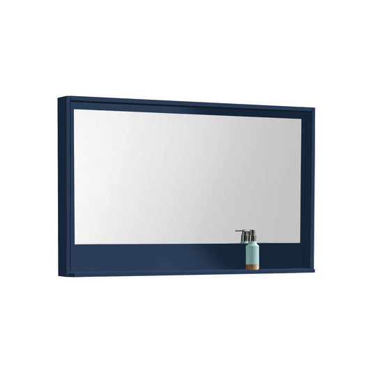 48″ Wide Mirror W/ Shelf – Gloss Blue-Bathroom & More | High Quality from Coozify