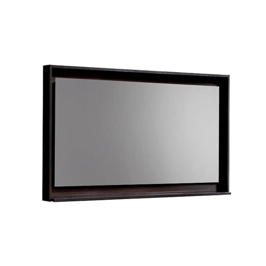 48" Wide Bathroom Mirror With Shelf – High Gloss Gray Oak-Bathroom & More | High Quality from Coozify