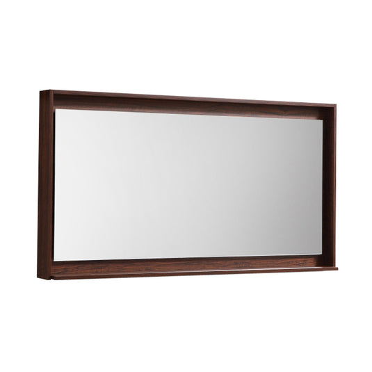 48" Wide Bathroom Mirror With Shelf – Walnut-Bathroom & More | High Quality from Coozify