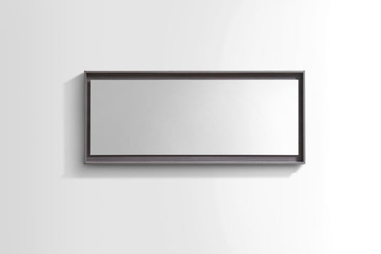 60" Wide Bathroom Mirror With Shelf – Gray Oak-Bathroom & More | High Quality from Coozify