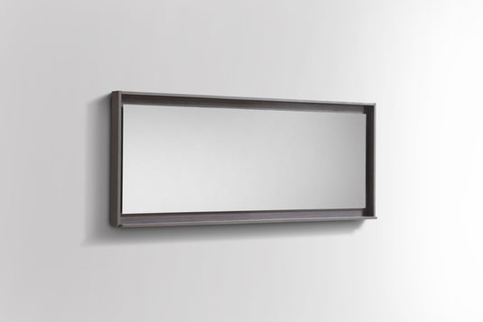 60" Wide Bathroom Mirror With Shelf – Gray Oak-Bathroom & More | High Quality from Coozify