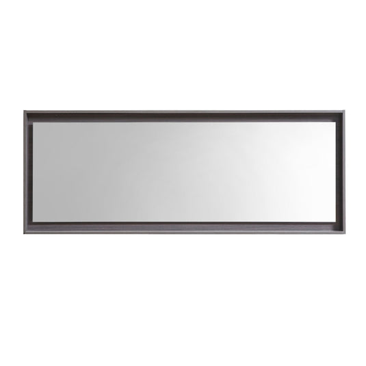 70" Wide Bathroom Mirror With Shelf – Gray Oak-Bathroom & More | High Quality from Coozify