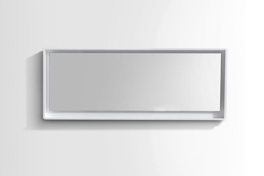 70" Wide Bathroom Mirror With Shelf – High Gloss White-Bathroom & More | High Quality from Coozify
