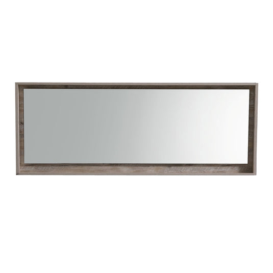 70" Wide Bathroom Mirror With Shelf – Nature Wood-Bathroom & More | High Quality from Coozify