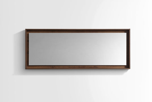 70" Wide Bathroom Mirror With Shelf – Walnut-Bathroom & More | High Quality from Coozify